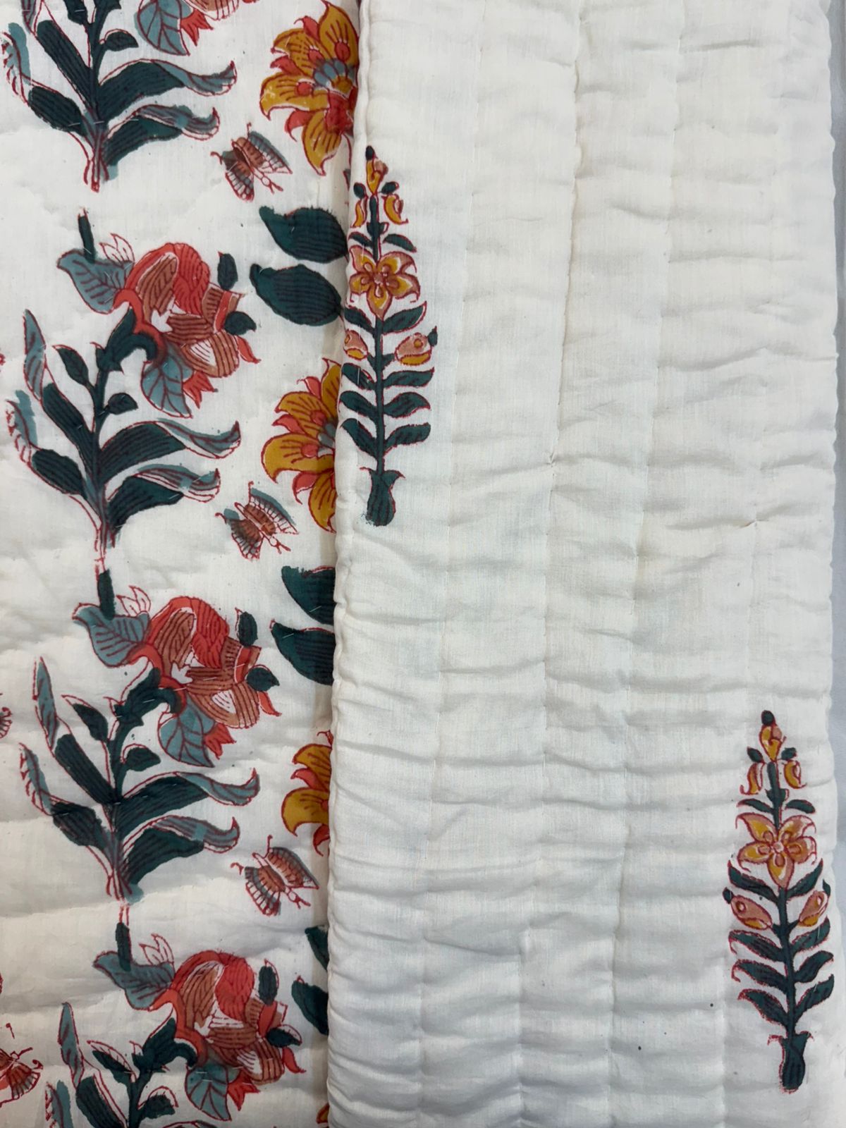 Amber Whispers Reversible Double Bed Quilt