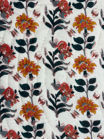 Amber Whispers Reversible Double Bed Quilt