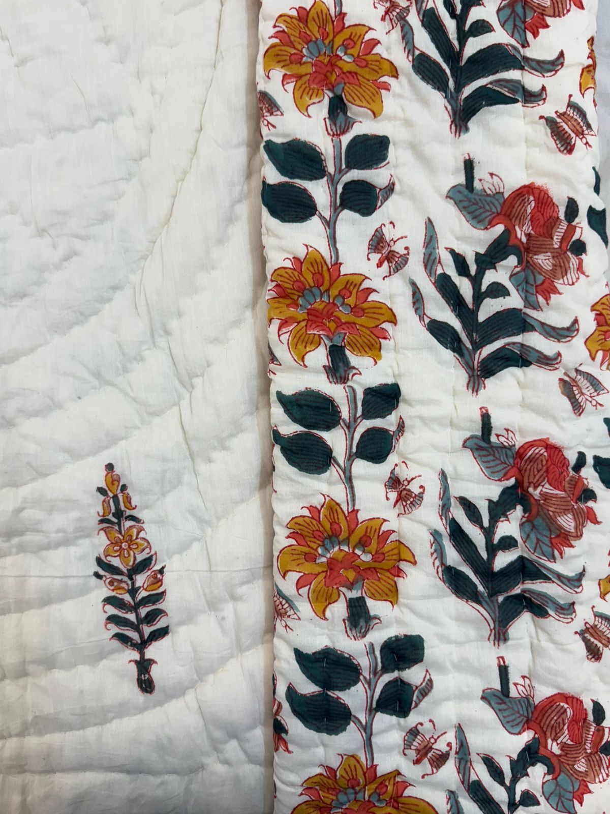 Amber Whispers Reversible Double Bed Quilt