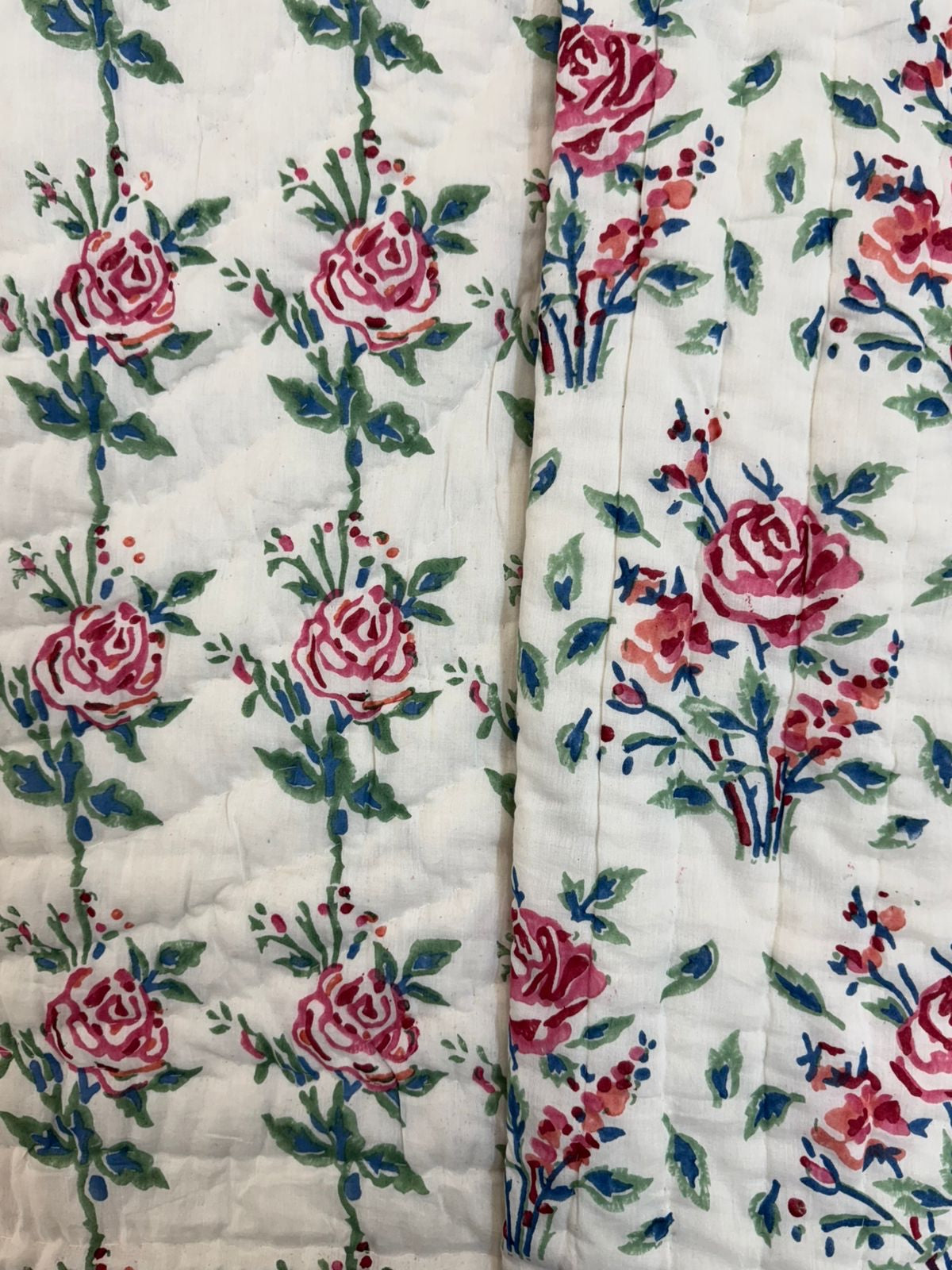 Rose Bouquet Reversible Double Bed Quilt
