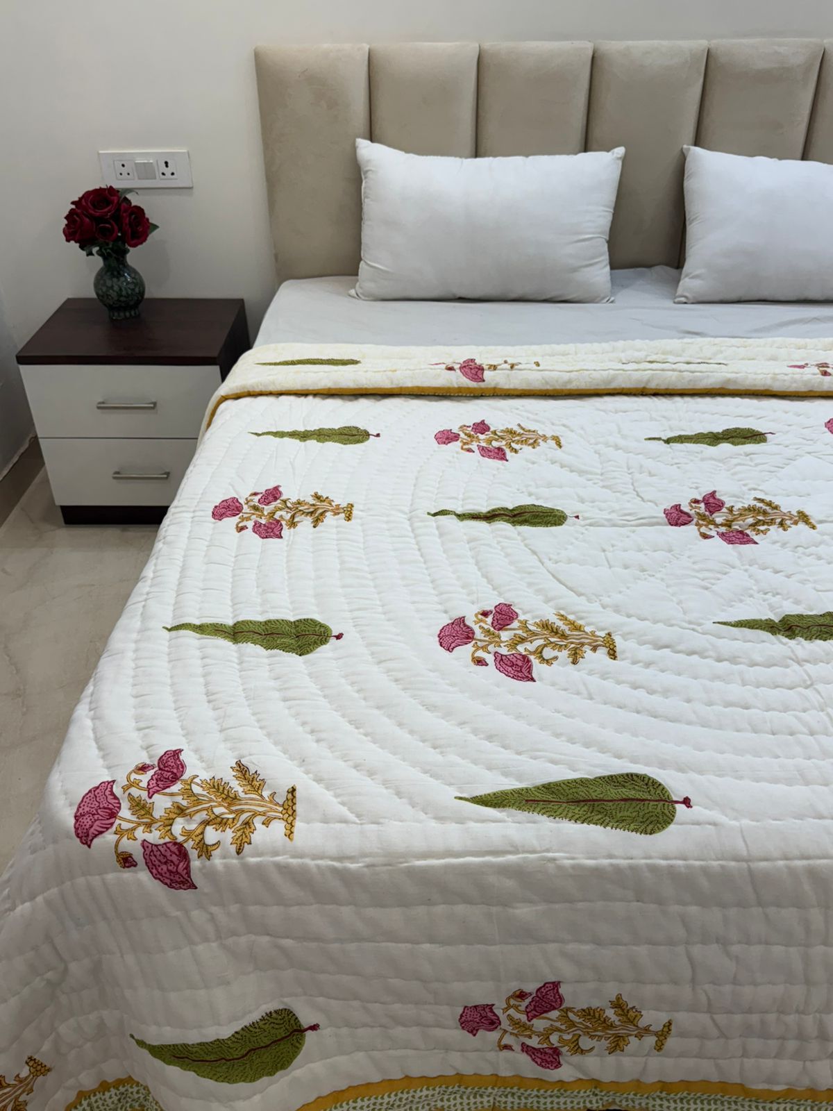 Spring Bouquet Reversible Double Bed Quilt