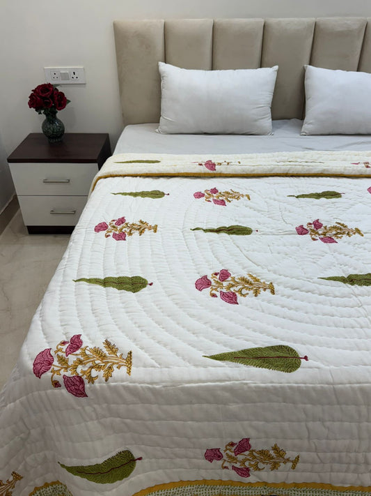 Spring Bouquet Reversible Double Bed Quilt