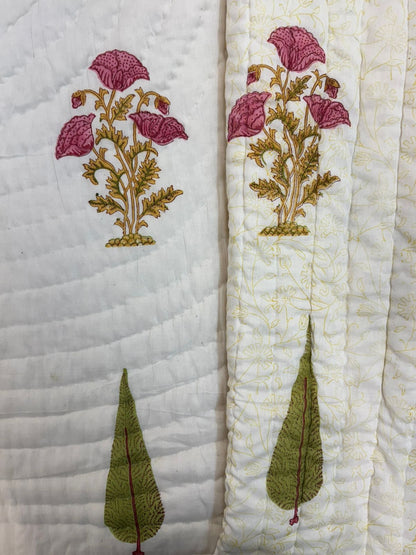 Spring Bouquet Reversible Double Bed Quilt