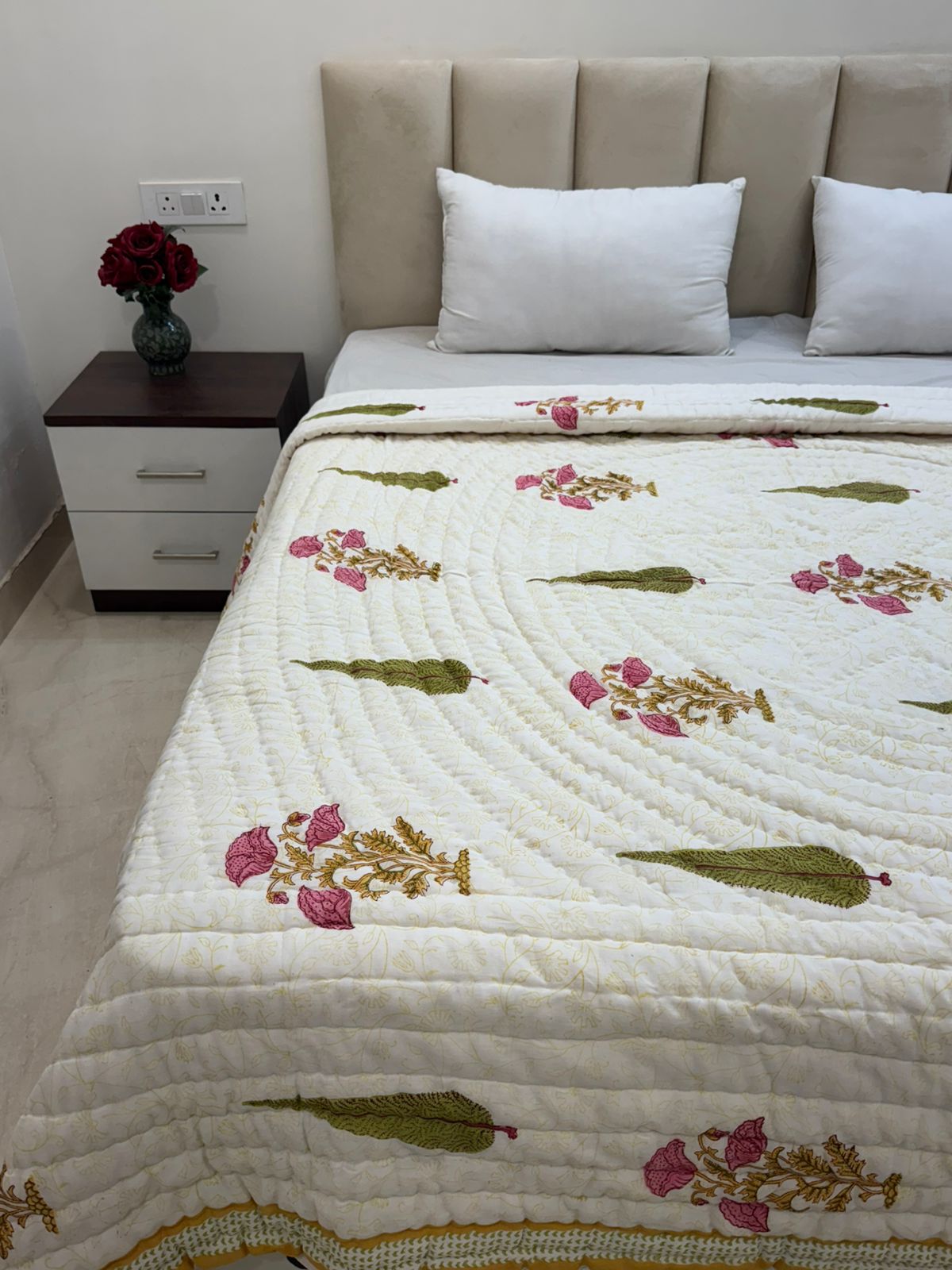 Spring Bouquet Reversible Double Bed Quilt