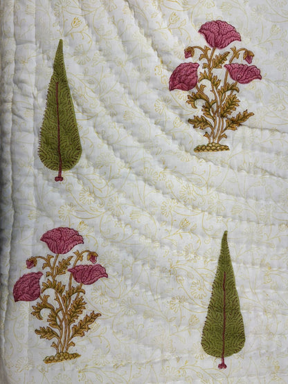 Spring Bouquet Reversible Double Bed Quilt