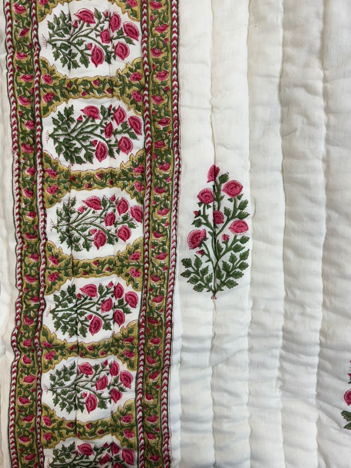 Rosy Petals Reversible Double Bed Quilt