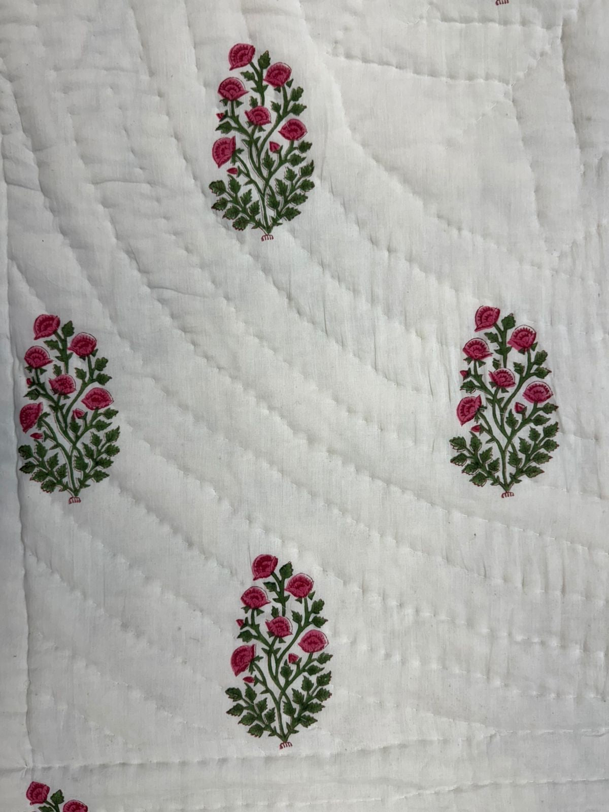 Rosy Petals Reversible Double Bed Quilt