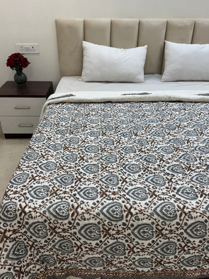 Gray Meadows Reversible Double Bed Quilt