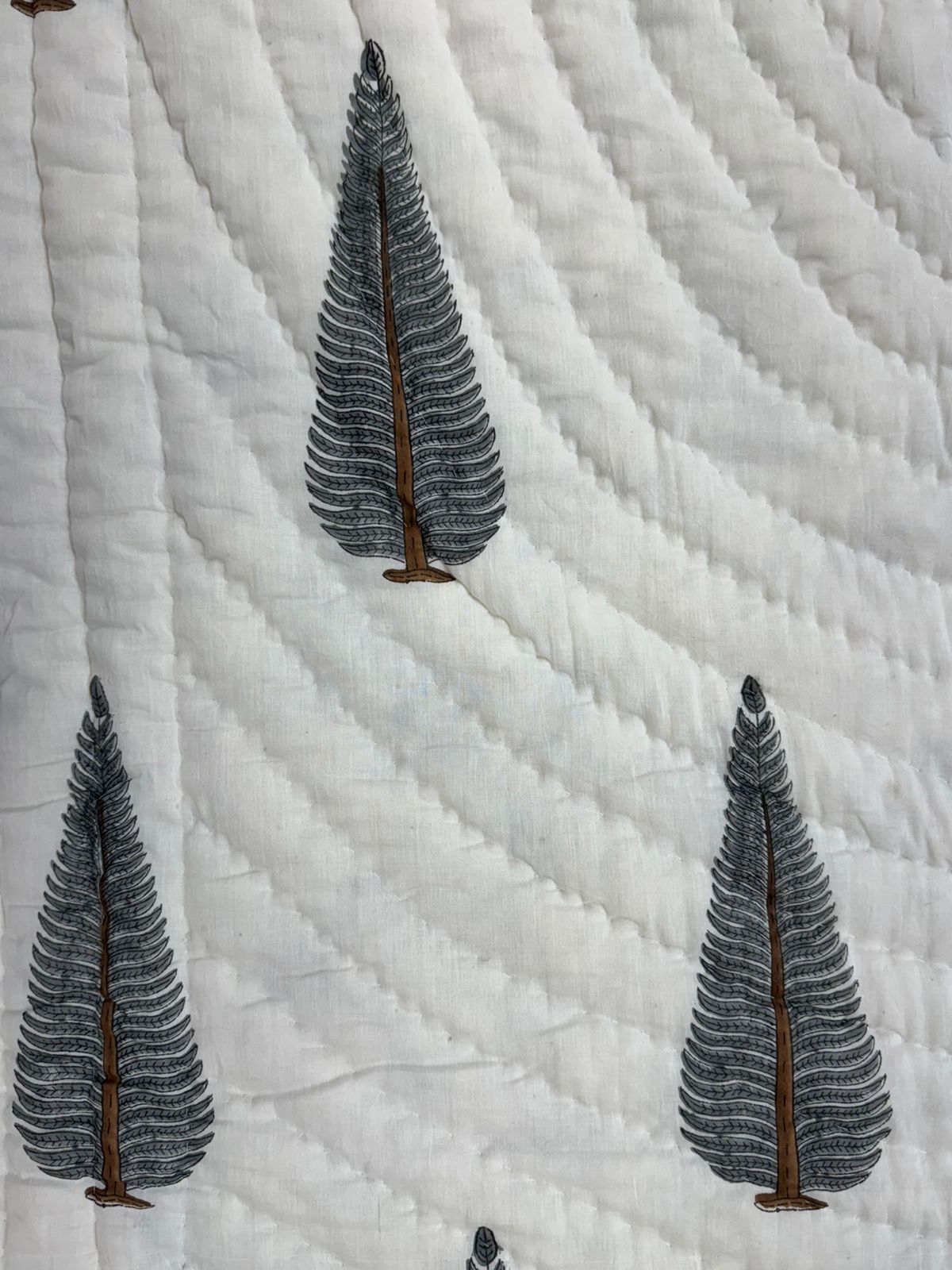 Gray Meadows Reversible Double Bed Quilt