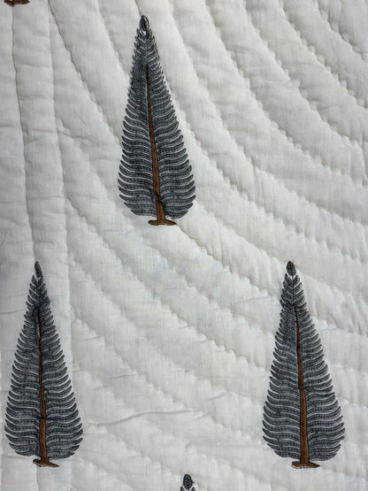 Gray Meadows Reversible Double Bed Quilt