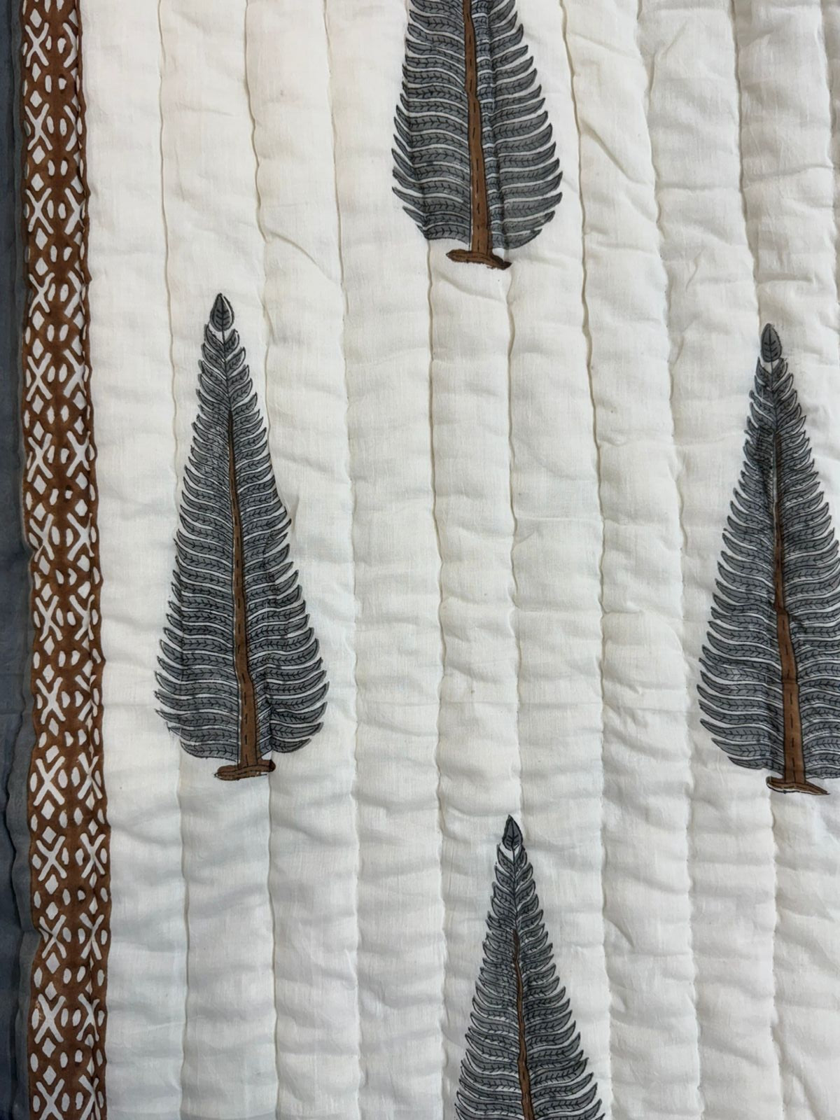 Gray Meadows Reversible Double Bed Quilt