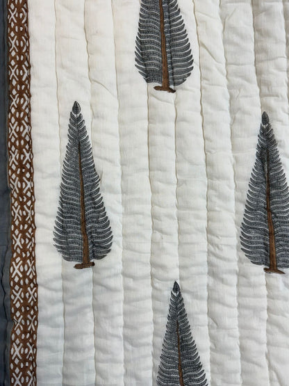 Gray Meadows Reversible Double Bed Quilt