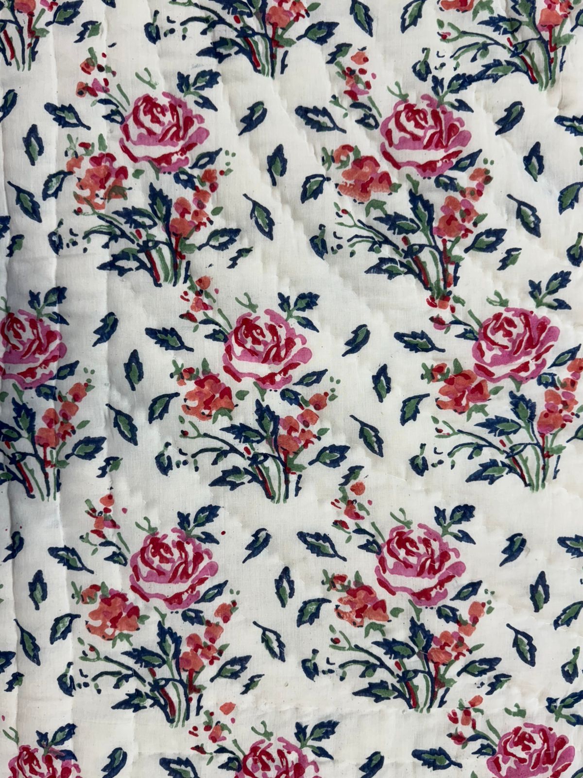 Rose Vines Bouquet Reversible Double Bed Quilt