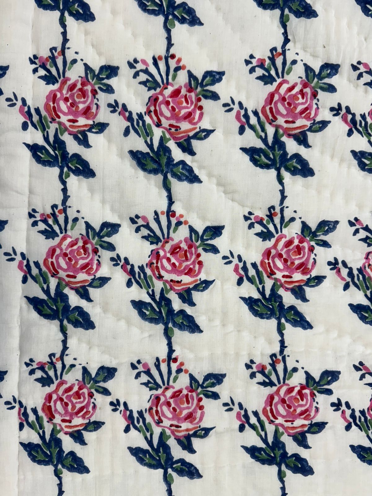 Rose Vines Bouquet Reversible Double Bed Quilt