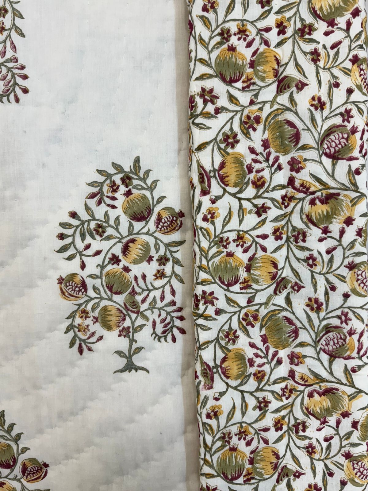 Persian Pomegranate Reversible Double Bed Quilt