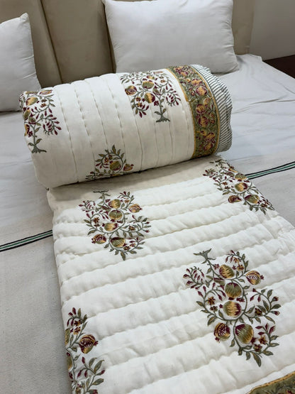 Persian Pomegranate Reversible Double Bed Quilt