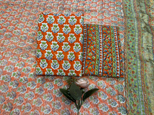 Cotton Suit with Kota Doriya Dupatta