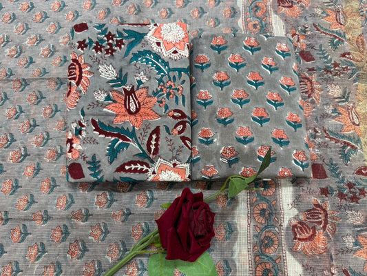 Cotton Suit with Kota Doriya Dupatta