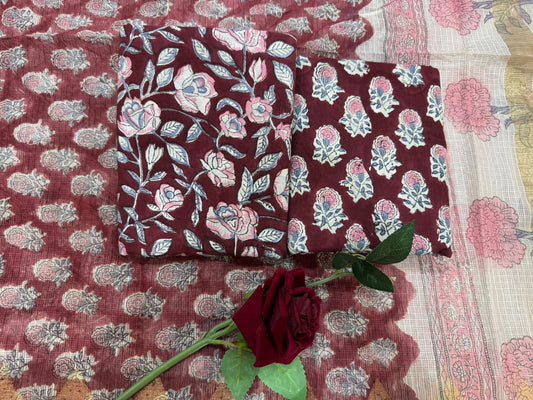 Cotton Suit with Kota Doriya Dupatta