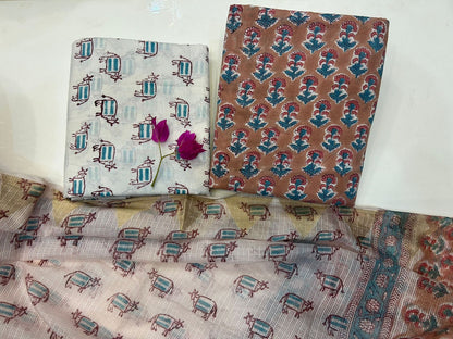 Cotton Suit with Kota Doriya Dupatta