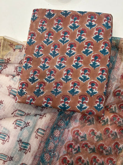 Cotton Suit with Kota Doriya Dupatta