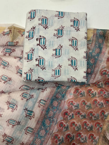 Cotton Suit with Kota Doriya Dupatta