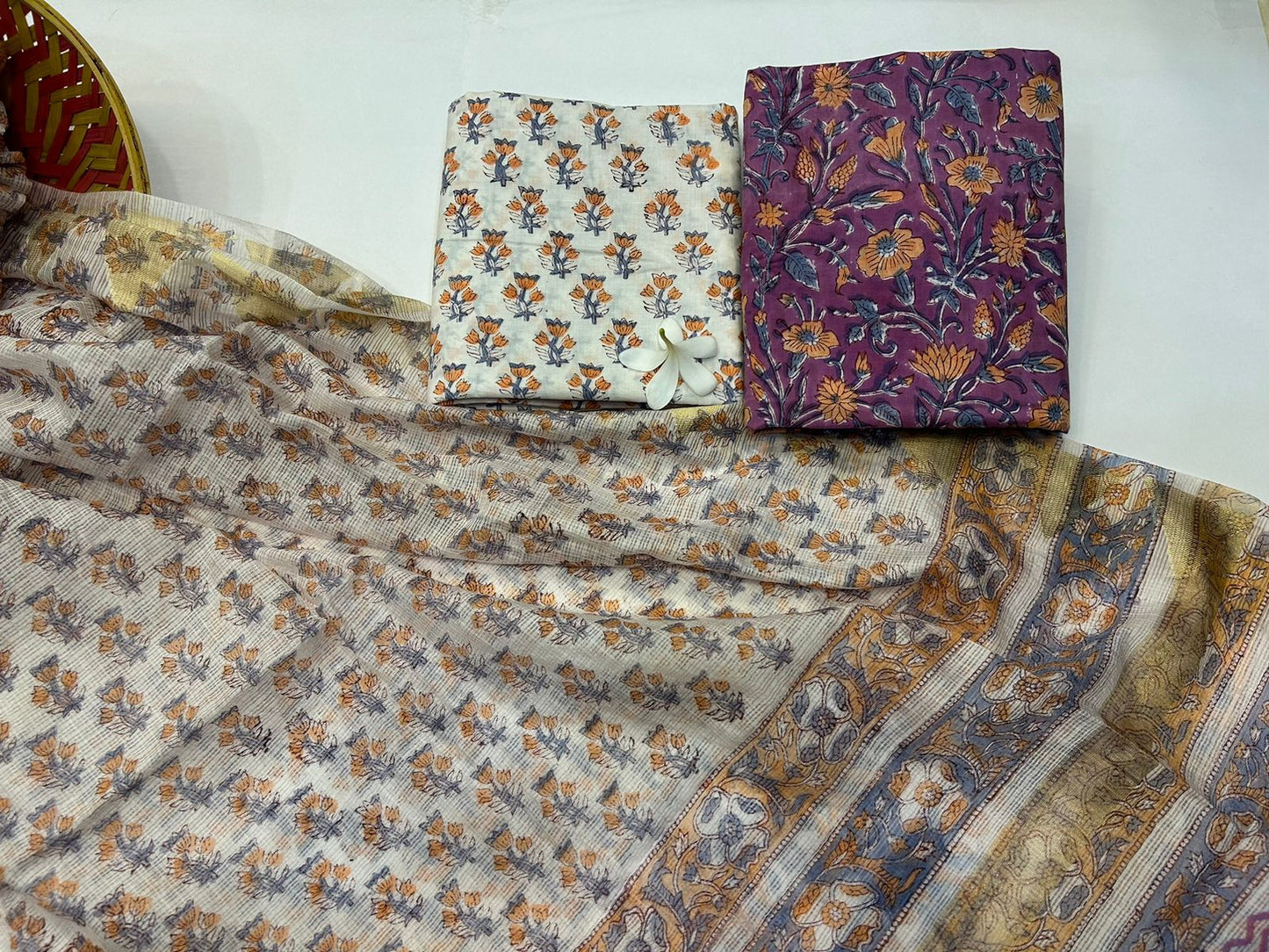 Cotton Suit with Kota Doriya Dupatta