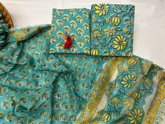 Cotton Suit with Kota Doriya Dupatta