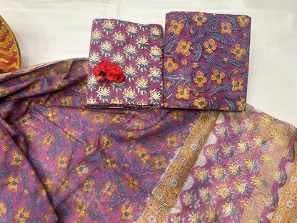 Cotton Suit with Kota Doriya Dupatta