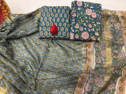 Cotton Suit with Kota Doriya Dupatta