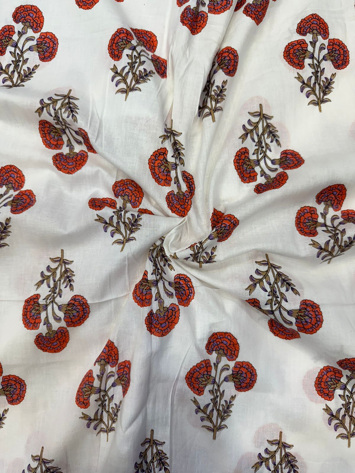 cotton printed running fabric