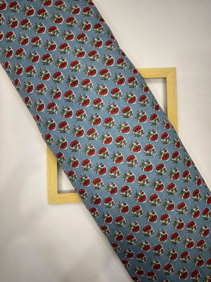 Slate Blue Booti Cotton Fabric