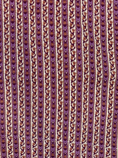 Mauve Stripes Cotton Fabric