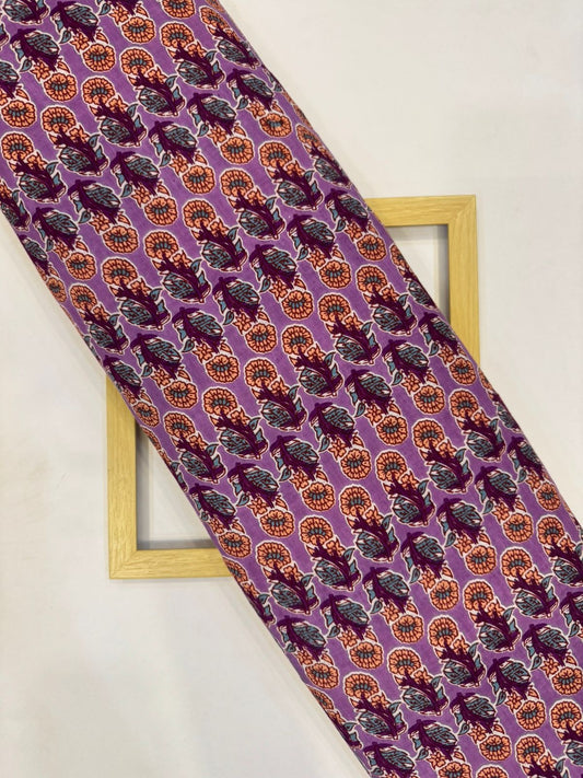 Mauve Booti Cotton Fabric
