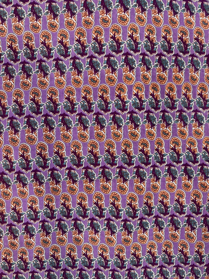 Mauve Booti Cotton Fabric