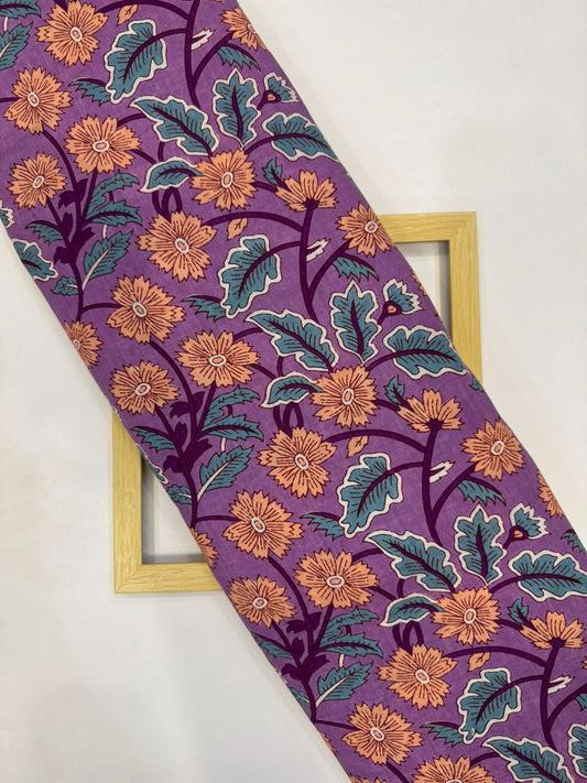 Mauve Petals Cotton Fabric