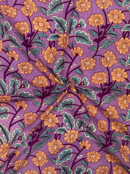 Mauve Petals Cotton Fabric