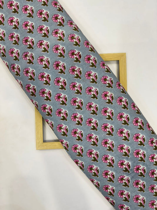 Pastel Mint Booti Cotton Fabric