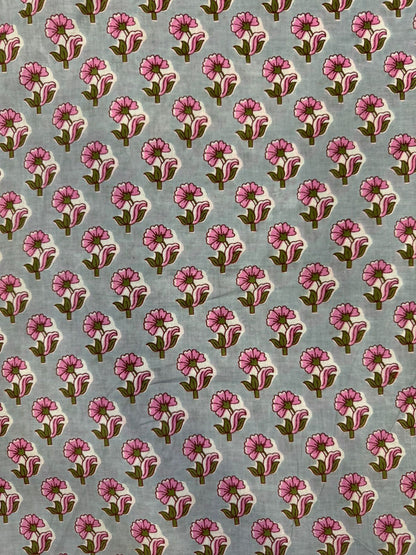Pastel Mint Booti Cotton Fabric