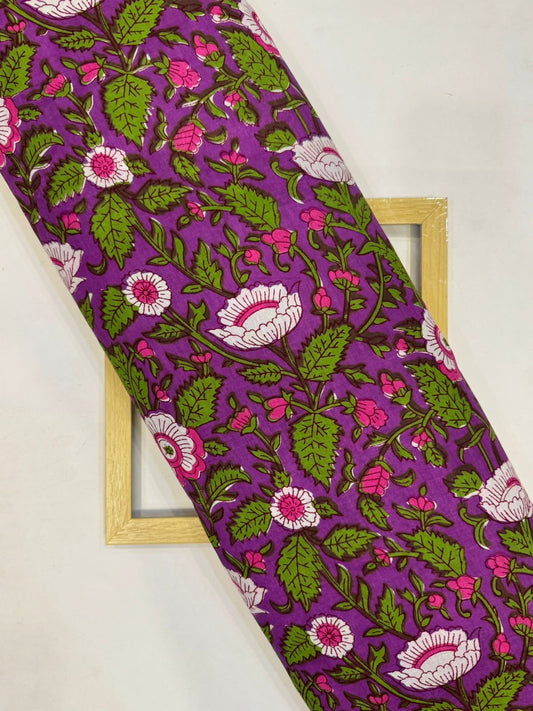 Purple Blossom Cotton Fabric