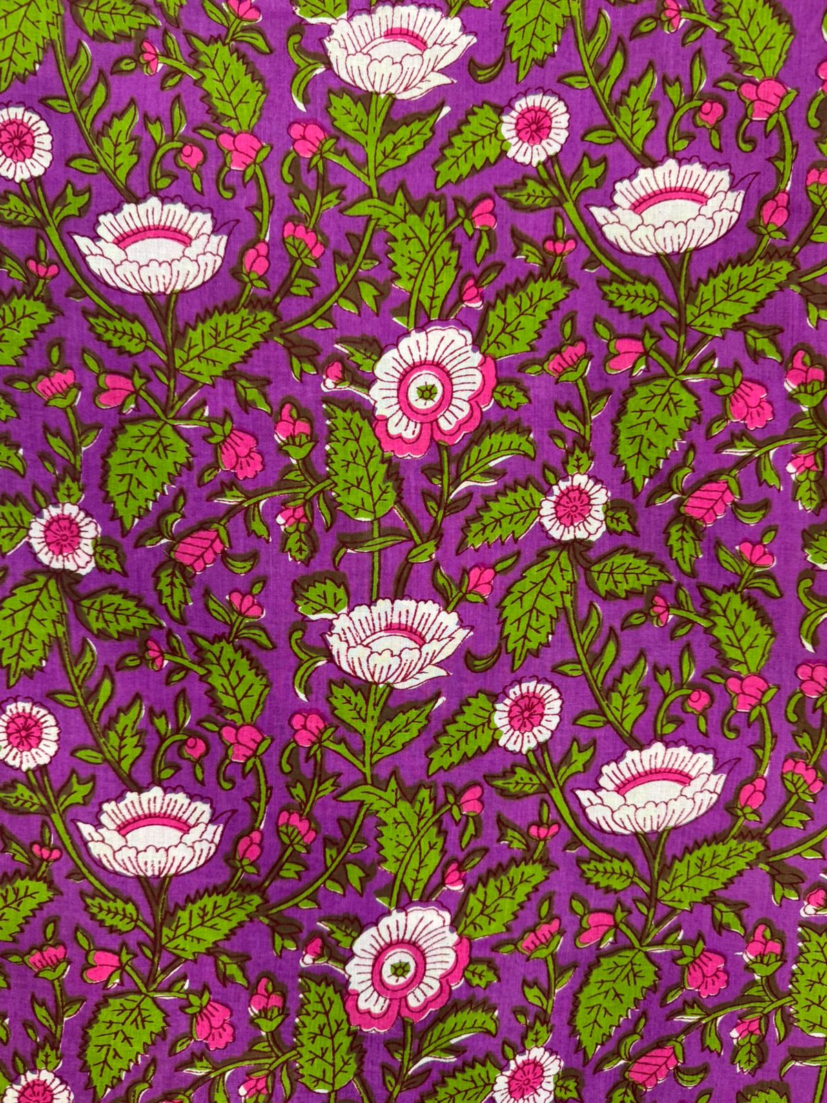 Purple Blossom Cotton Fabric
