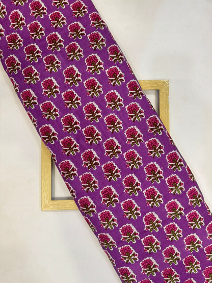 Purple Booti Cotton Fabric