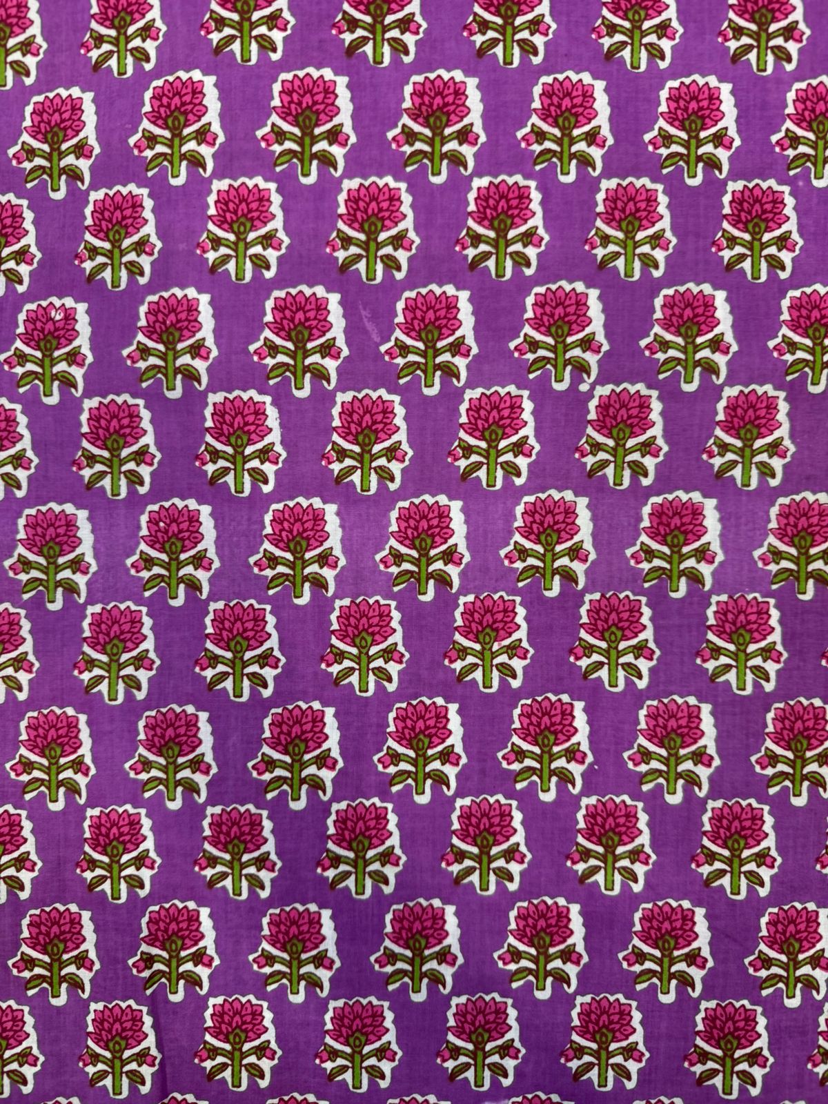 Purple Booti Cotton Fabric