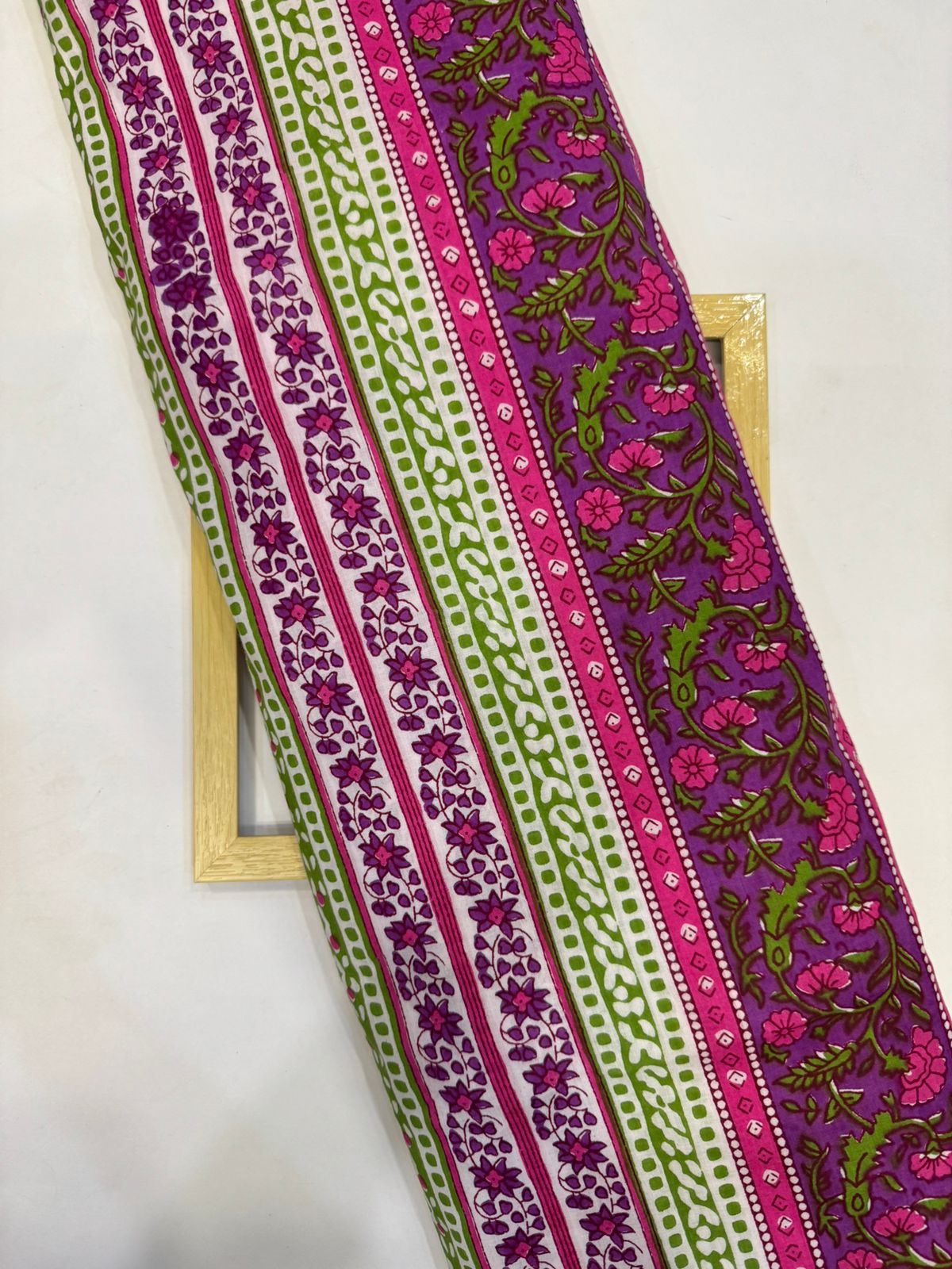 Purple Panel Cotton Fabric