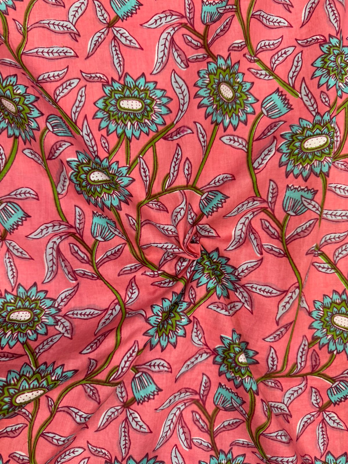Pink Bloom Cotton Fabric