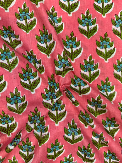 Pink Booti Cotton Fabric