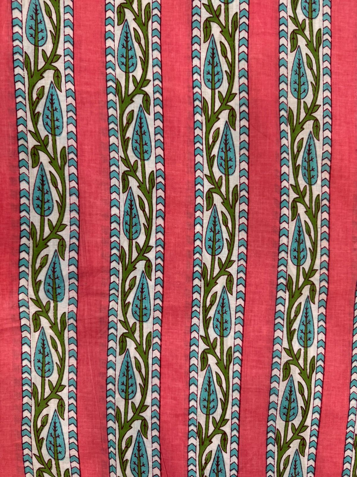Pink Stripes Cotton Fabric