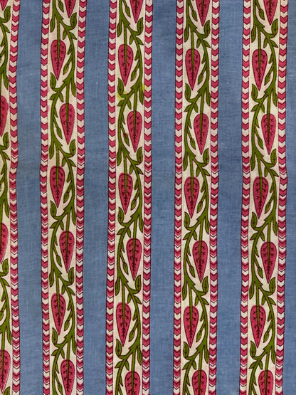 Blue Stripes Cotton Fabric