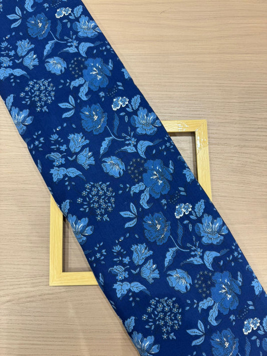 Ink Blue Whispers Cotton Fabric