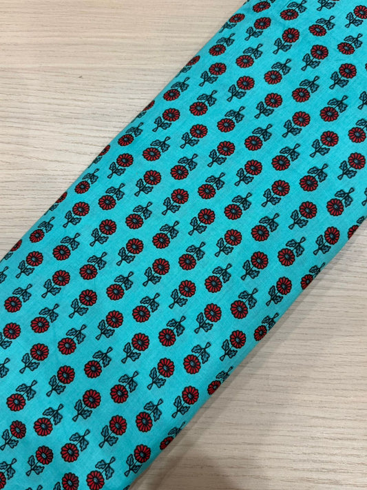 Aqua Buds Cotton Fabric